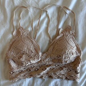 Anemone Beige Lace Bralette size M